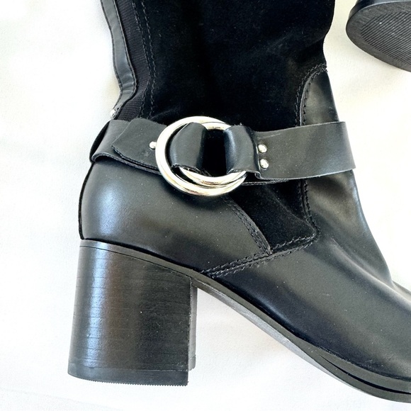 NWOT Marc Fisher Editer Knee Boots Wide Calf Black Size 7.5 - Picture 4 of 7